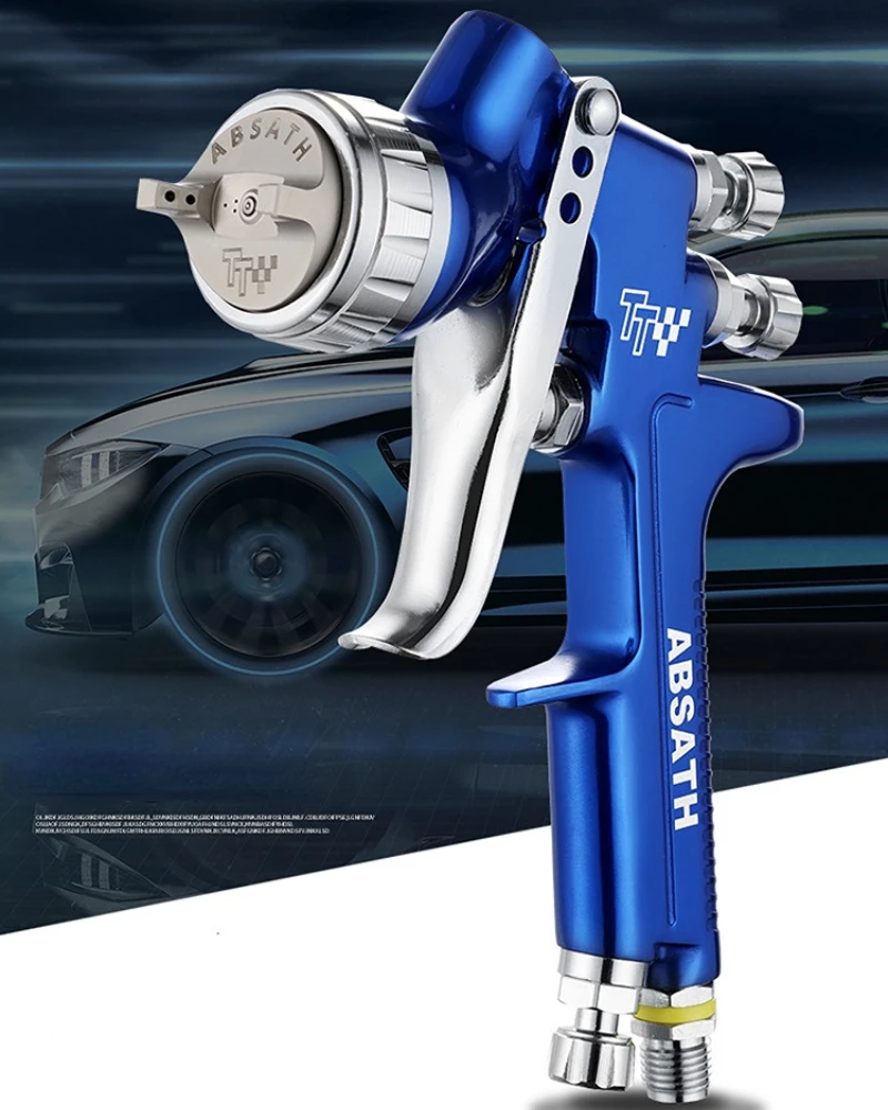 

Genuine TT Professional Spray Gun 1.3mm Nozzle High Atomization Auto Body and Paint Gun 600cc Spray Bottle Red and Blue