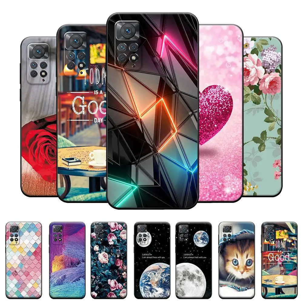 Per Redmi Note 11 Pro 5G 11S Custodia Morbida In Silicone Custodie Per Telefono Per Note11 11Pro 4G Cover Posteriore Opaca Per Note 11 5G Paraurti Fun
