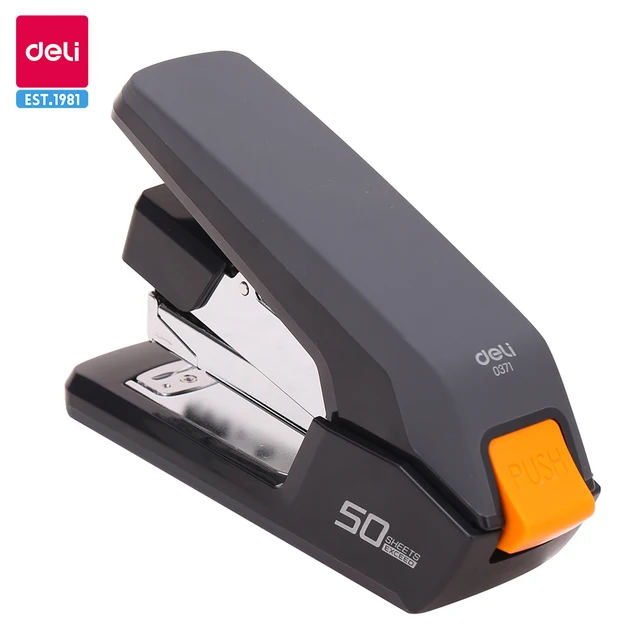 Deli 50 Sheets Heavy Duty Stapler Effortless Paper Binder School Supplies Stationery Stapler Without Staples Office Supplies 1