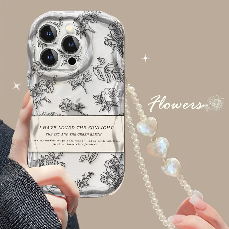 thumbnail image 1 of Bracelet Wrist Phone Case for Samsung Galaxy S23 S24 Ultra S20 FE S21 Plus A54 A34 A24 A14 A55 A35 A25 A05 Soft Silicone Cover, 1 of 5