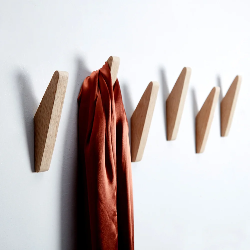 Creative Walnut Hooks /solid Wood Wall Hooks / Decorative Hooks