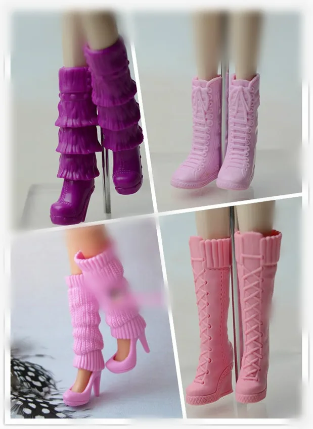 1/6 Doll Shoes Mix style High Heels Sandals Boots Colorful Assorted