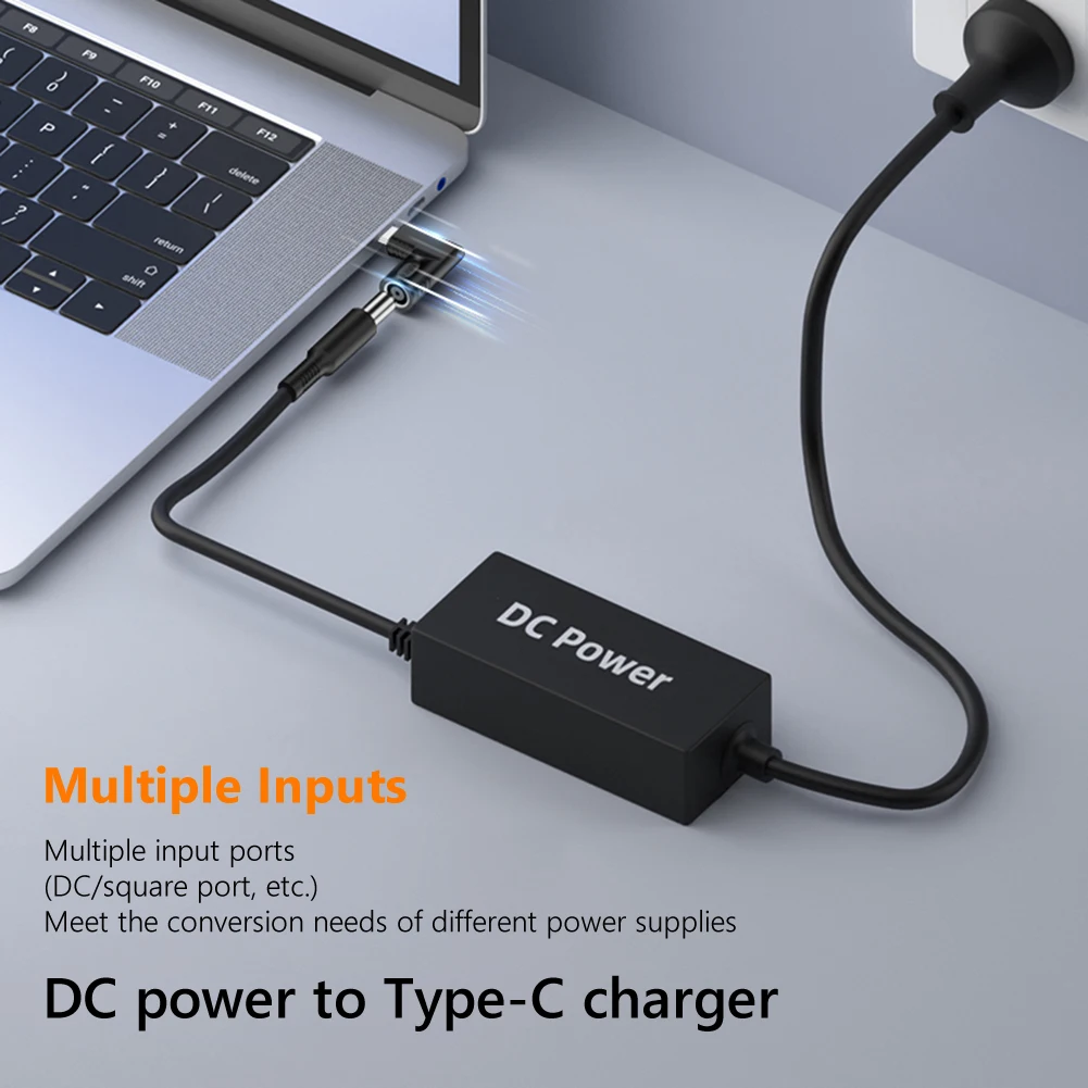 

DC Connector To Type-C Plug Universal 65W Power Charger PD Fast Charging Adapter Converter for Mobile Phone Tablet Laptop PC