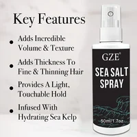GZE Spray au sel marin naturel pour cheveux hommes et femmes, ajoute un volume instantané, une texture, une épaisseur et une tenue légère |   Texturisation et épaississement 4