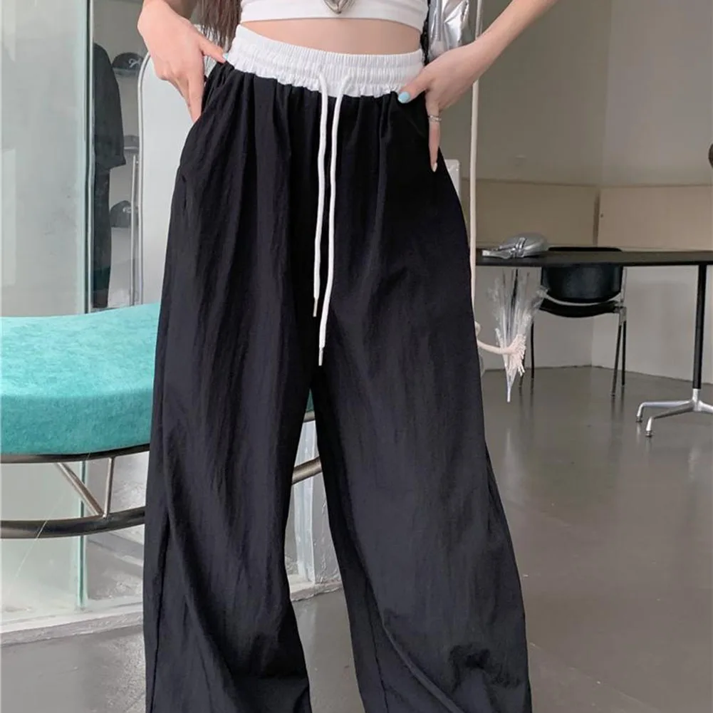 Lässiger Ausflug für den täglichen Gebrauch, schwarze Y2K-gestreifte Hose, lässig, Frühling, Sommer, Herbst, Winter, Urlaub, Urlaub, Alltag, brandneu – Detail 7