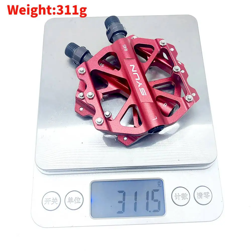 Mountain Bike Pedals SYUN Bicycle Pedal Ultra Light 3 Sealed Bearings 9/16 Aluminum Alloy MTB Road Bike Parts