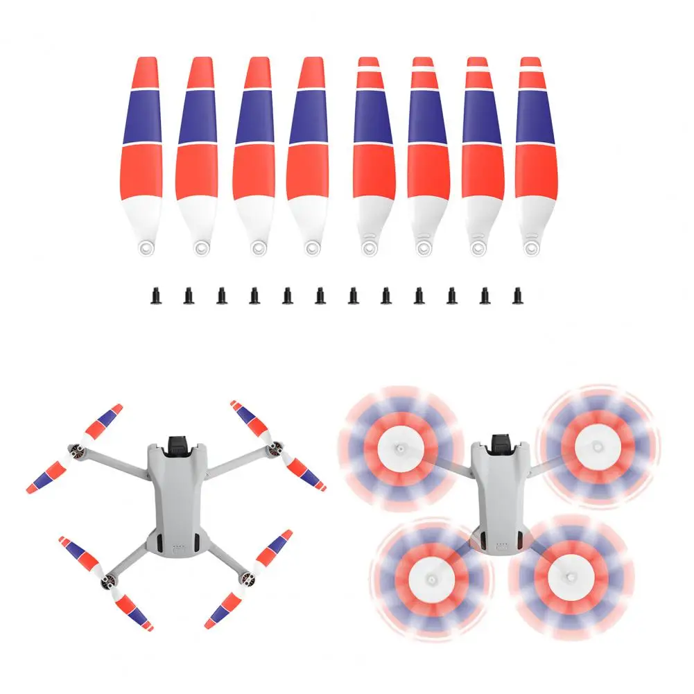 

Propeller Parts 1 Set Practical Lower Noise Compact Propeller Double-Sided Color Propeller Blades