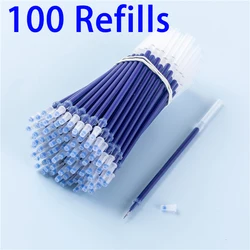 Premium 13 - Piece Gel Pen Set - Fine Point 0.38mm, Assorted Ink Colors - Ideal for Office and School Writing Supplies (Blue Refill 100Pcs)