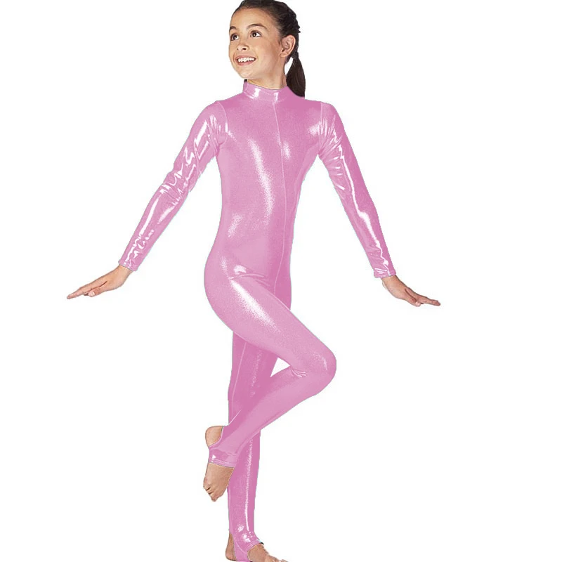 Body Danza Classica Bambina Metallizzato - Leotard Senza Maniche Per Balletto, Ginnastica E Yoga
