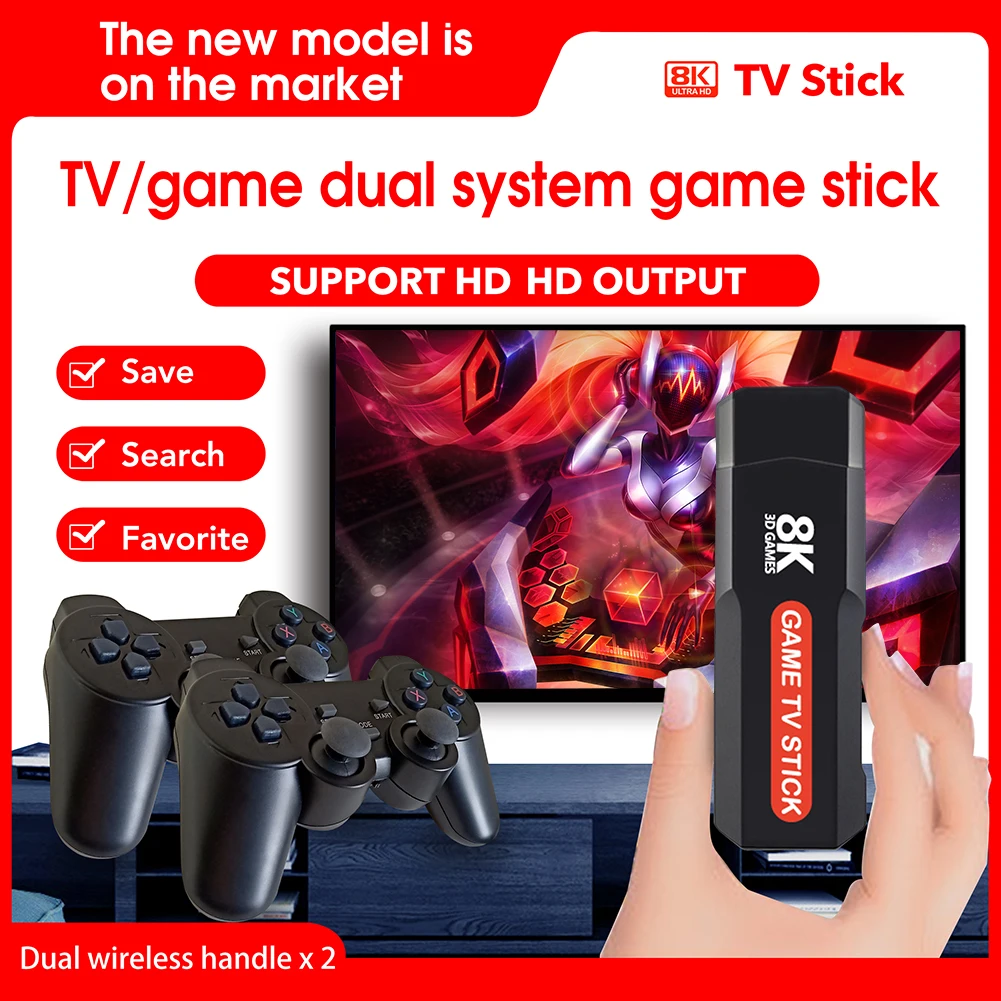 Support OTG OTA Upgrade Quad Core ARM Cortex-A53 Processor 2.4G Mini Pocket Games Console Wireless Game Machine for Boys Girls