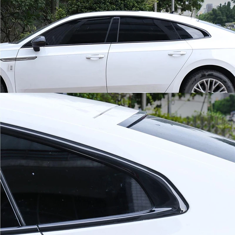 Car Accessories FIT For Volkswagen Arteon VW CC 2019-2023 stainless steel Black Car Window Sill Trim Molding Cover trim 10PCS 3