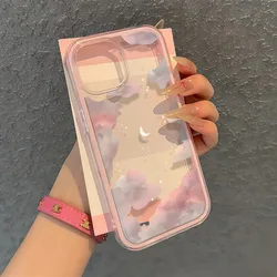 Beautiful Pink Cloud TPU Transparent Phone Case - Shockproof Silicone Cover - iPhone 18 Pro Max (1)