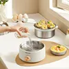 350W Electric Egg Cooker Timed Egg Boiler Breakfast Machine Automatic Steamer Egg Custard Steaming Cooker Food Warmer 2 Layers 5