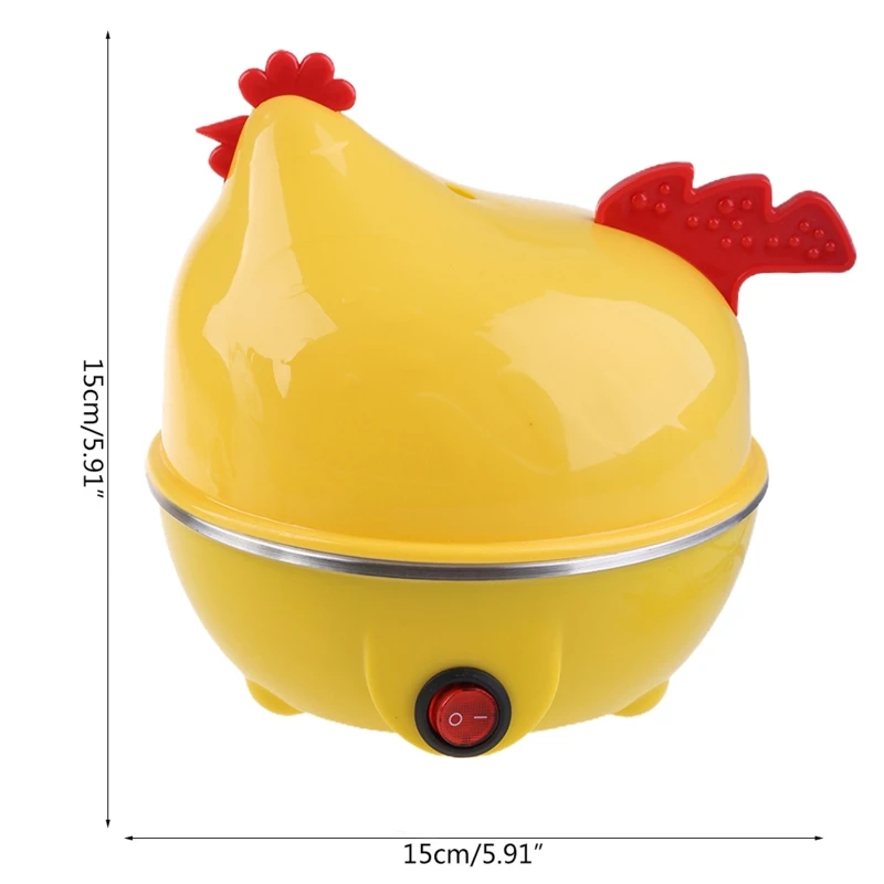 Stainless Steel Electric Egg Steamer 7 Egg Capacity Electric Cooker Cartoon Hen Boiler With Auto Shut Off