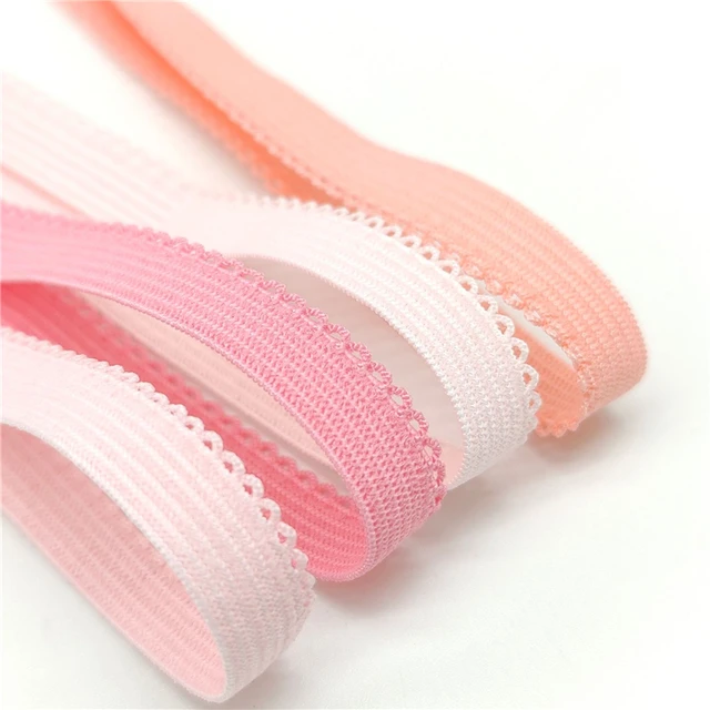 5 Yards Elastic Ribbon Fold Over Elastic Spandex Satin Band Ties Hair Lace  Trim