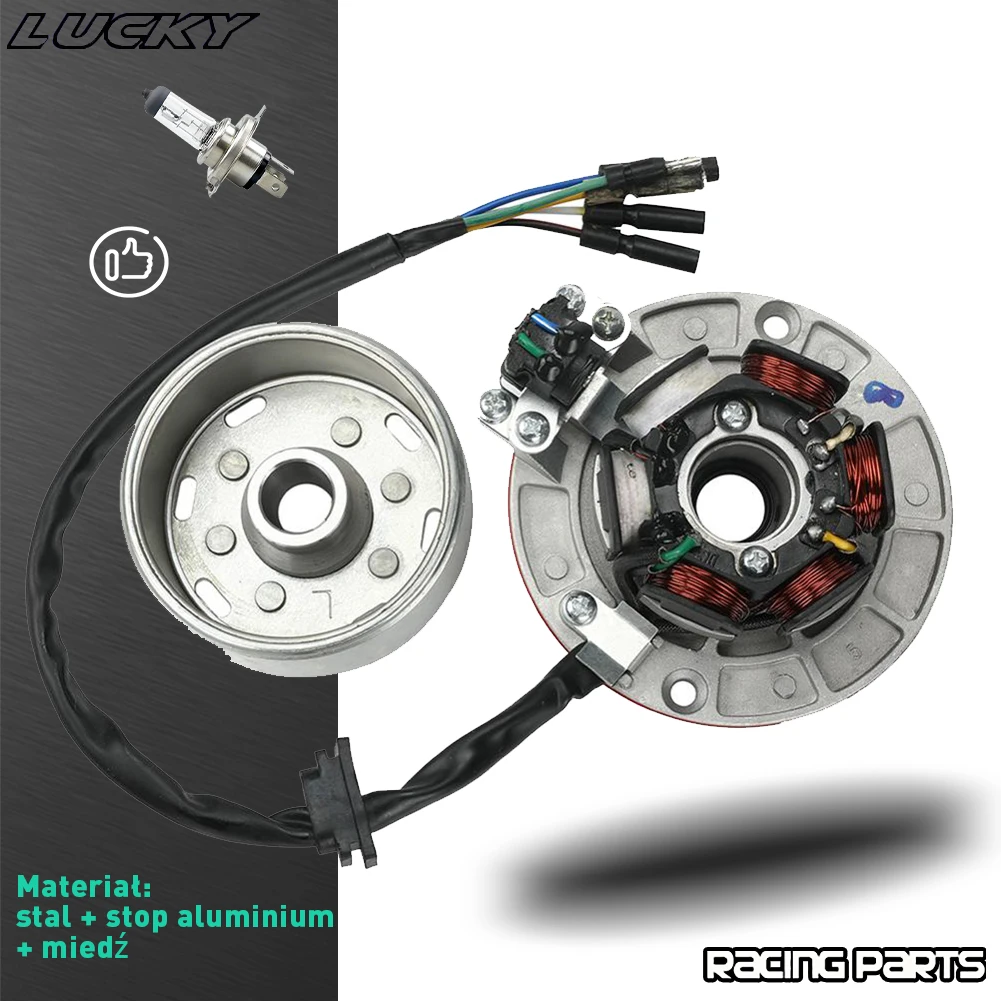 

12V AC Ignition Magneto Stator Flywheel Kit With Light For YINXIANG YX 140cc 150cc 160cc KAYO BSE SDG SSR Pitsterpro Dirt Bike