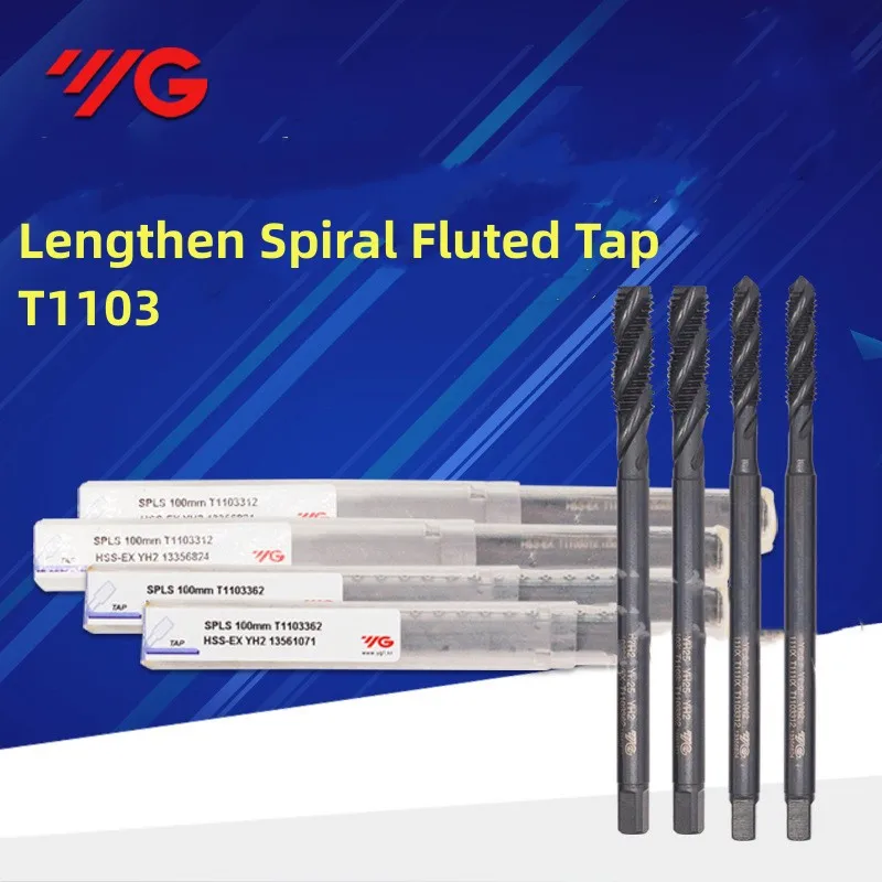 

South Korea YG HSSE Metric Lengthen INOX Spiral Fluted Tap M3/M4/M5/M6/M8/M10/M12*100/150mm Machine Screw Thread Taps