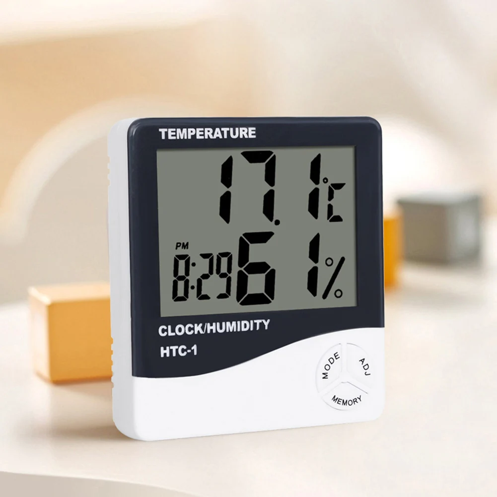 Digital Temperature Sensor Electronic Humidity Meter LCD Display Smart Hygrometer Portable for Home Room for Weather Air Quality