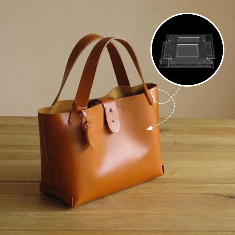 Handmade Leather Handbag Templates 5PCS for DIY