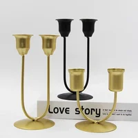 Nordic Simple Candle Holder U-shaped Candlestick Bars Accessories Room Decor Decorative Table Candle Base Candlelight Dinner 4