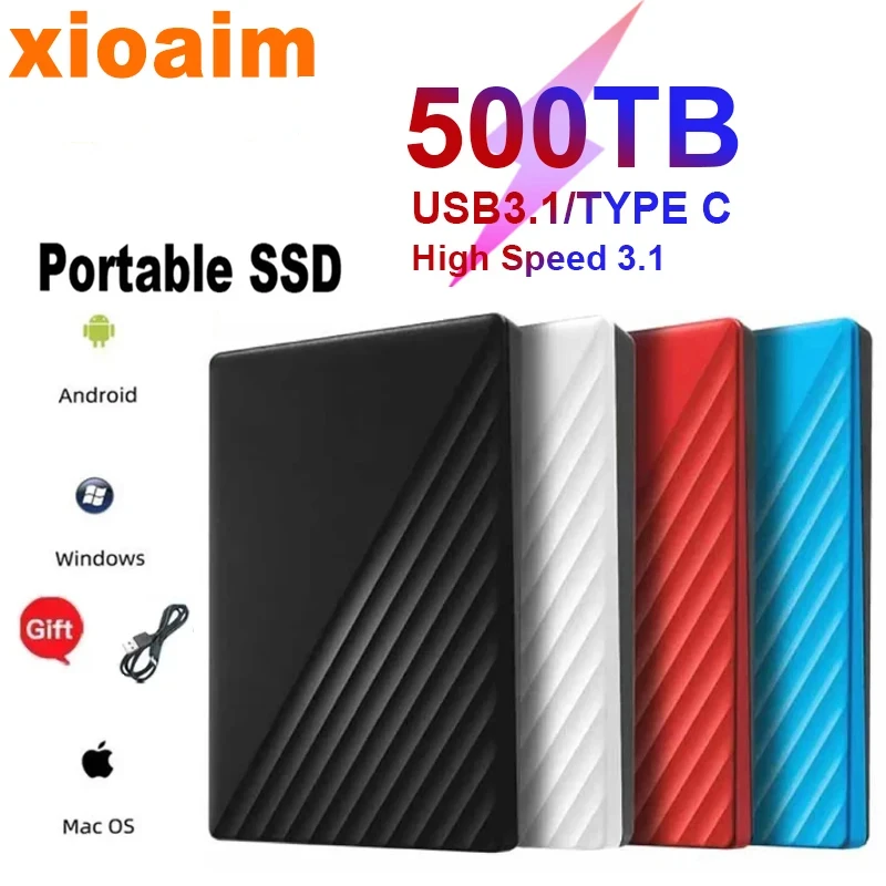 

For Xiaomi 4TB External Solid State Drive High-speed 8TB 16TB 64TB Storage Device Hard Drive Portable SSD Mobile Hard Drive