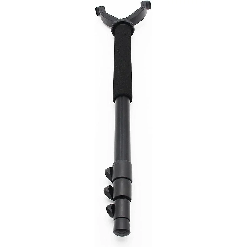 Portable Rifle Shooting Rest Monopod with V Yoke Bracket Hunting V Shaped Gun Rack Hunting Shooting Stick Aluminum Construction