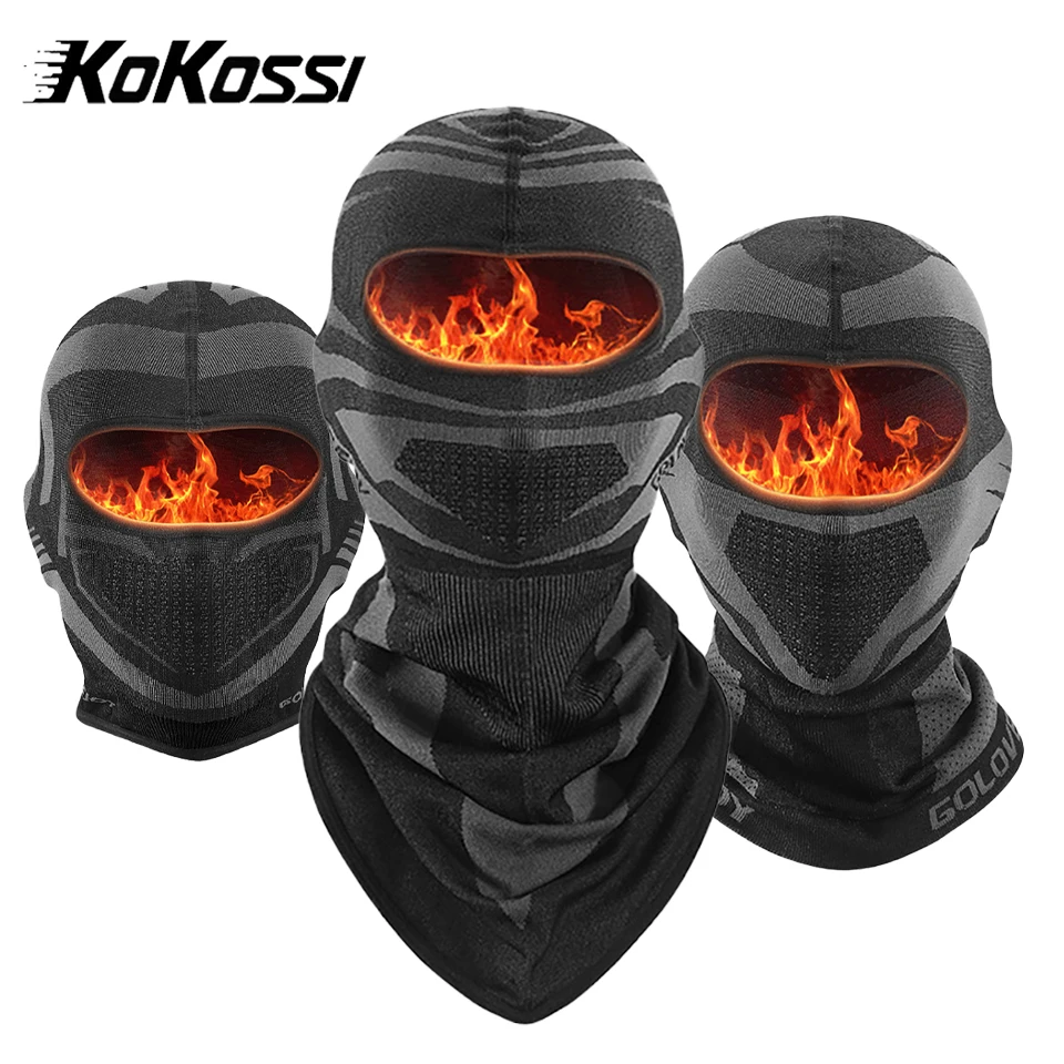 Thermal Motorcycle Winter Warm Riding Face Mask Windproof Head Cover Balaclava Ski Bicycle Cycling Coldproof Headwear thermal balaclava