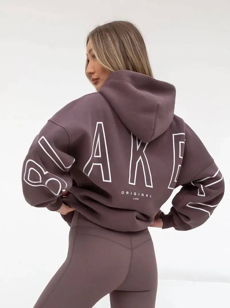 Hip-hop Harajuku High Street Trendy Brand Letter Print Oversized Hoodie Men Y2K 2025 Retro Gothic Punk Casual Sweatshirt Women