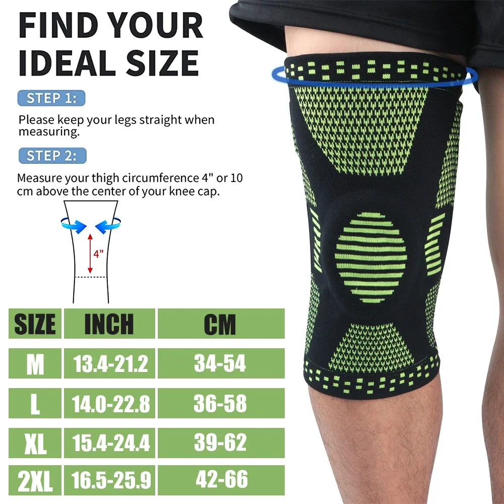 Professional Compression Knee Brace Support Protector For Arthritis Relief, Joint Pain, ACL, MCL, Meniscus Tear, Post Surgery 6