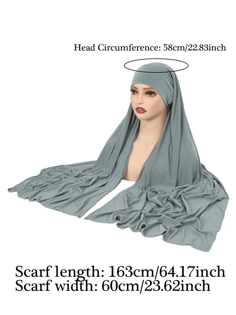106844-d0954d.jpg Cristal chanvre femmes Hijab couleur unie musulman dames Turban doux élastique foulard moyen-orient tête enveloppement foulard