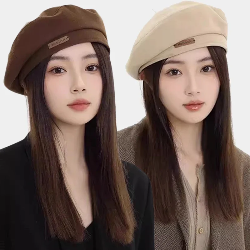 Beret Hat Woolen Beret Autumn Winter Woolen Hats British Style Retro Berets Caps for Women