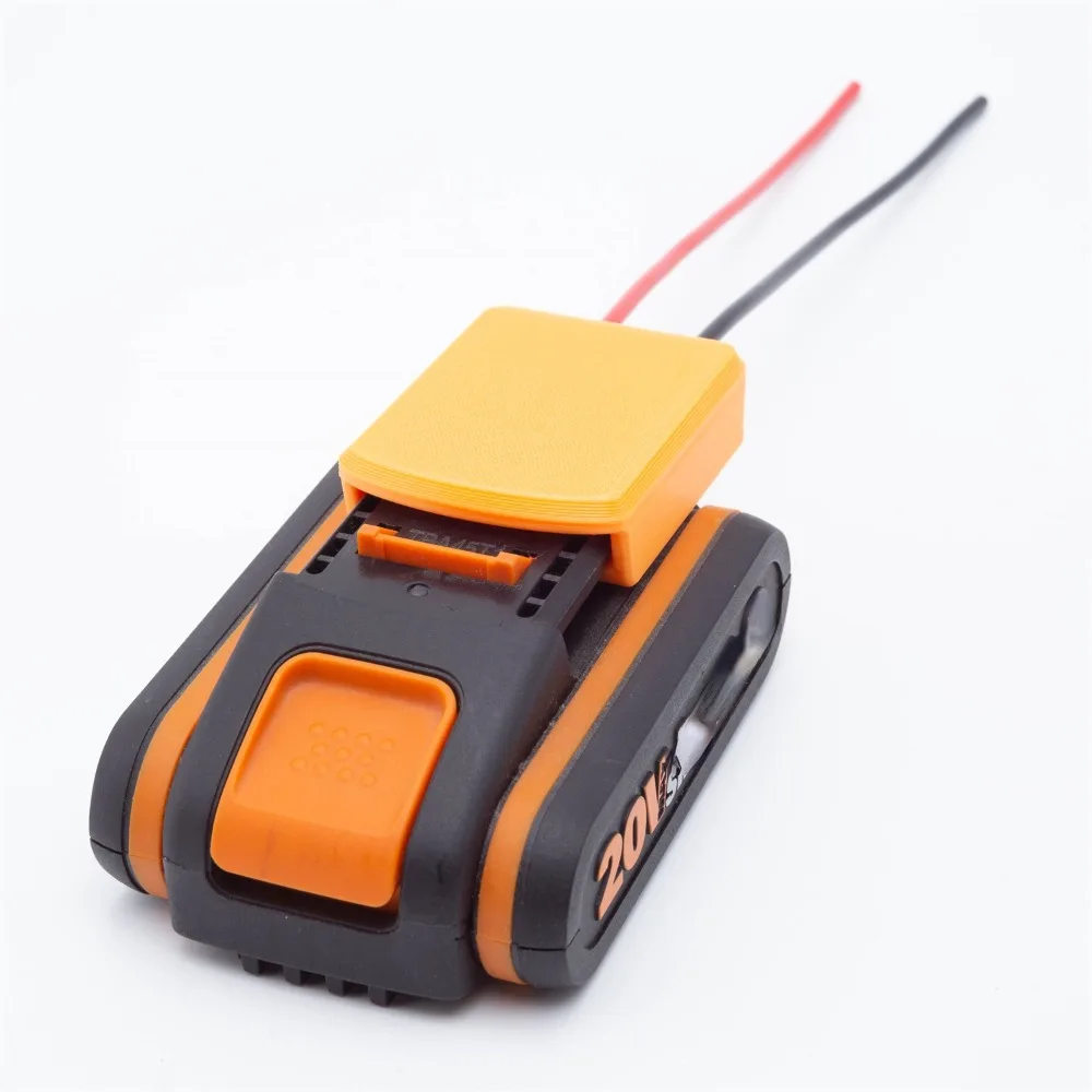 WORX 20V 4PIN 리튬 이온 배터리 시리즈 용 14 AWG 파워 휠 어댑터 DIY 커넥터 출력 전원 공급 장치 변환기로 변환