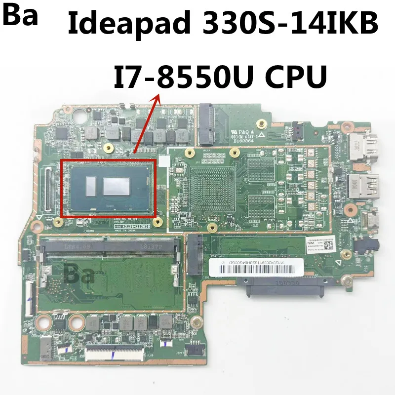 

Материнская плата для ноутбука Lenovo Ideapad 330S-14IKB. С искусственным процессором и 4 Гб ОЗУ ddr4.100% Протестировано ОК