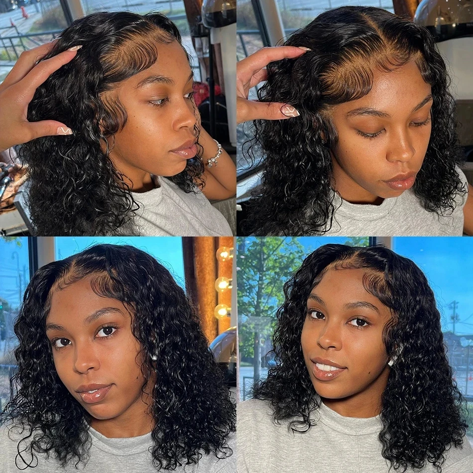 12A Malaysian Water Wave Bundles With Closure 3 Bundles With Closure Unprocessed Virgin Short Curl Tissage Boucl&eacute; Cheveux Humain human hair bundles human hair weave