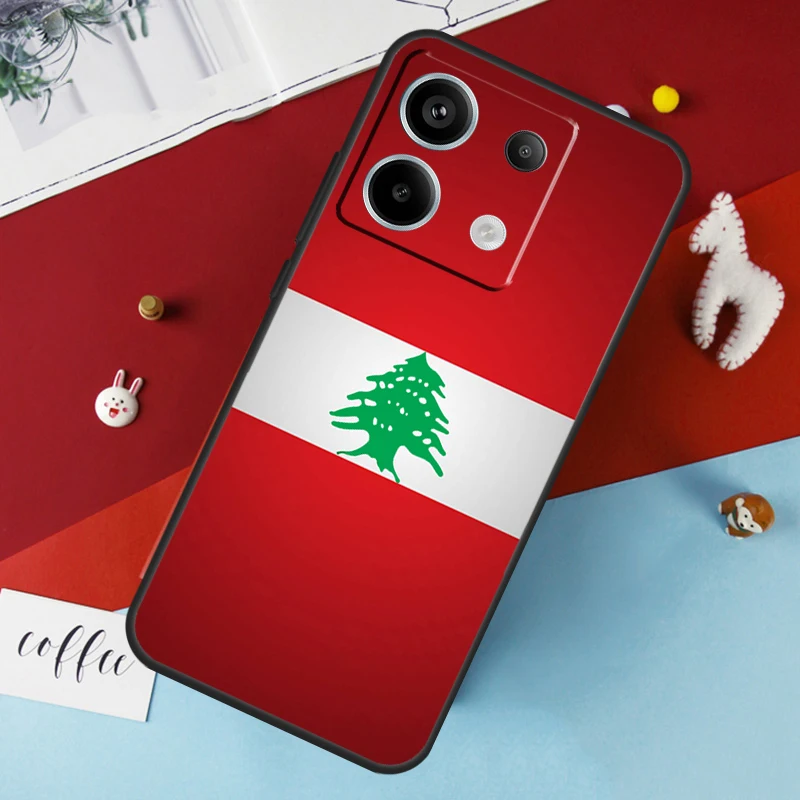 Lebanon Flag Map Case For Xiaomi Redmi Note 13 12 11 8 9 10 Pro Note 12S 11S 10S Redmi 12 10C 12C 13C Cover