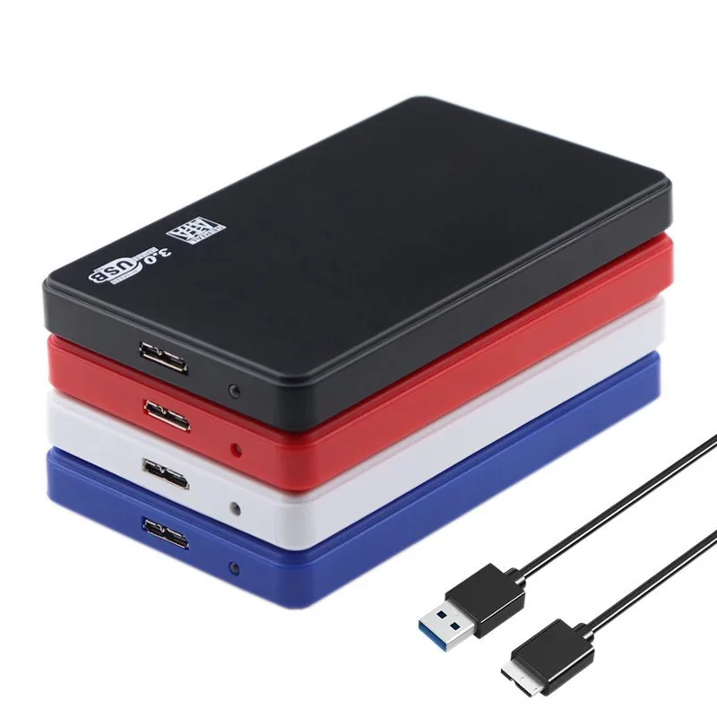 2.5 Inch USB 3.0 Hard Drive Case SATA HDD SSD Enclosure External Hard Drive Disk Box for PC Laptop Smartphone