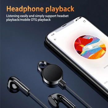 Multi-functional Pendant Mini Recorder Key-shaped MP3 Voice-activated Recorder Conference Recording/Teaching Lecture 6