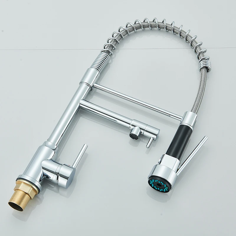 Chrome 360 Degree Pull Down Kitchen Faucet