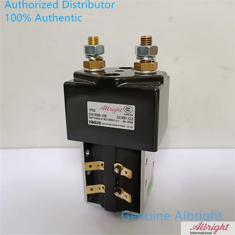 

Genuine Albright Contactor SW180 SW180B-108 48V 200A Solenoid Relay Switch 48 Volt For Electric Forklift Pallet Truck Stacker