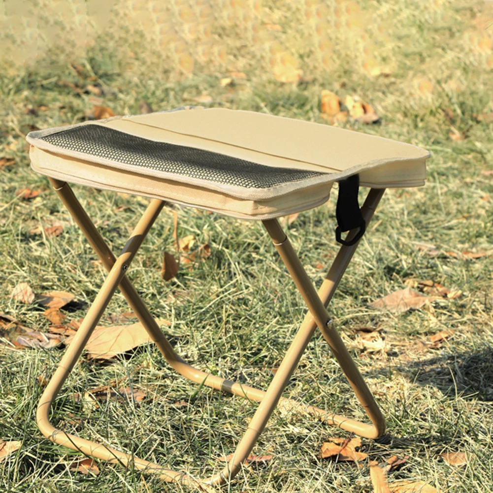 Portable Folding Stool with Mesh Bag for Camping Hiking