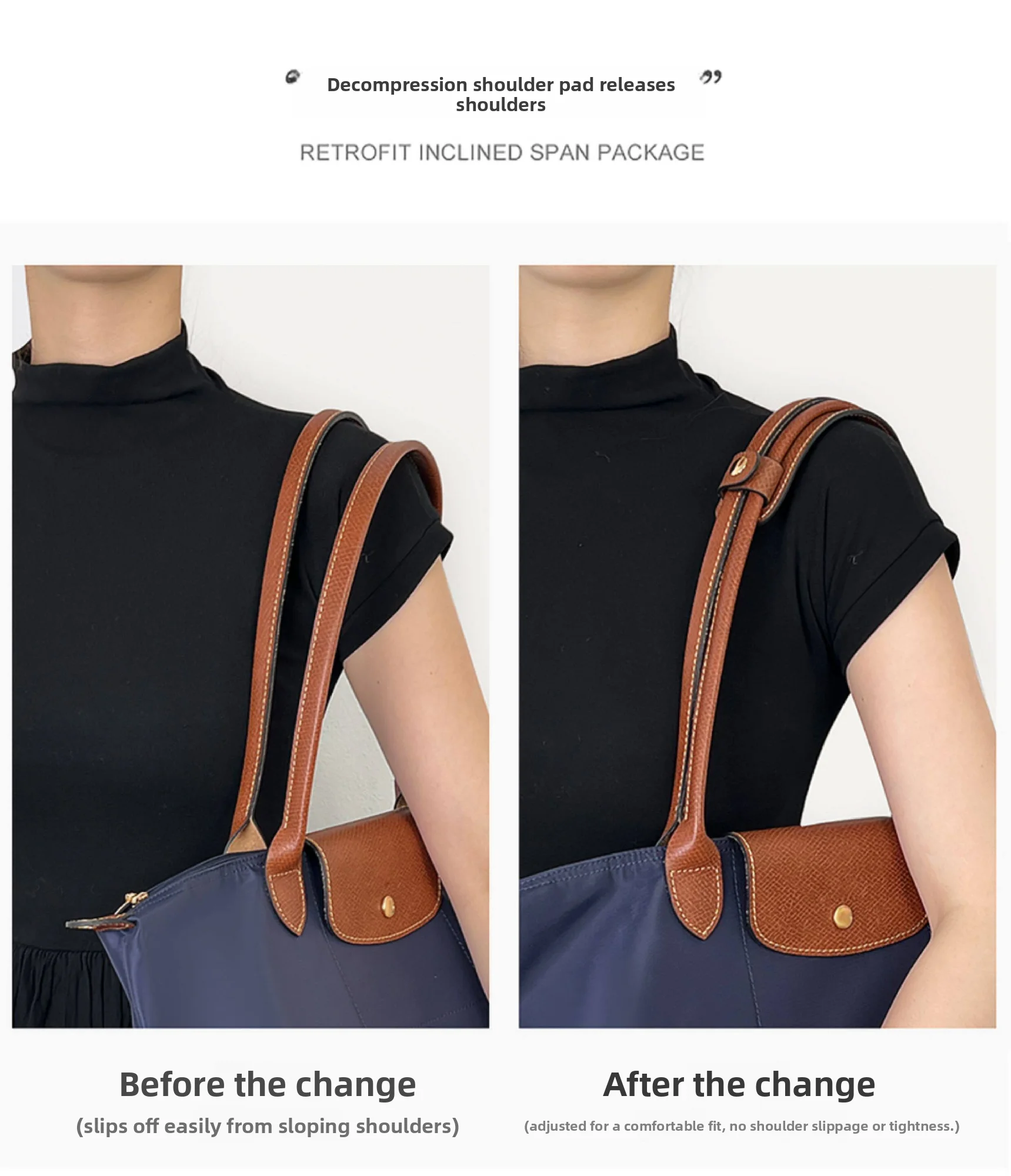 Stress Relieving Shoulder Pad For Longchamp ML Anti Slip Shoulder Support Durable Fashion Bag Strap Modification Bag Accessories