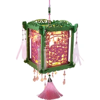 NEW DIY Wooden Doll Houses Chinese Lantern Casa Miniature Building Kits with Led Light Dollhouse for Girls Birthday Gifts 1