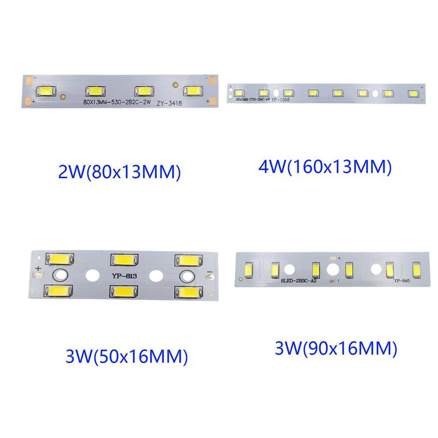 

2W 3W 4W 80/160*13mm 50/90*16mm 5730 Rectangle Warm Yellow White SMD SMT LED Monochromater Light Base Bulb Lamp Bead Emitter