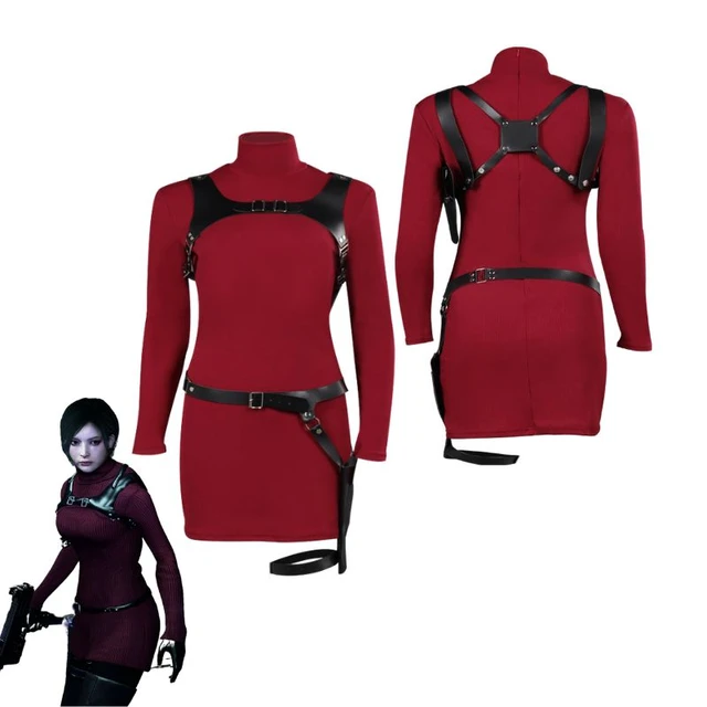 Resident Evil 4 Remake Ada Wong Cosplay Costume Tops Halloween