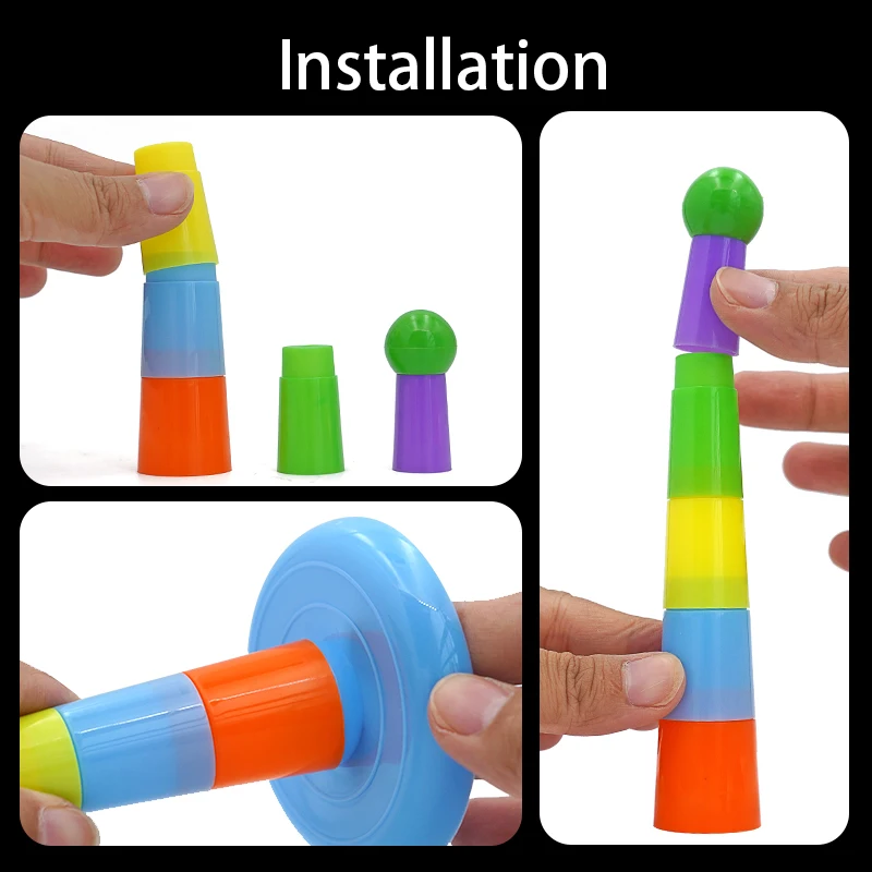 Parrot Bird Toy Parrot Bite Chewing Toy Pet Bird Swing Ball Standing Toy Plastic Rings Training Intelligence Toy Game Supplies 4
