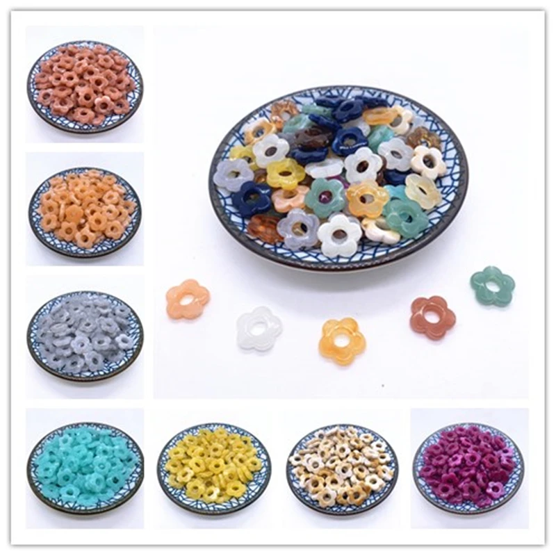 Lot De 100 Capuchons De Perles Fleur En Acier Inoxydable - 2 Couleurs, 11 Mm, Trou 1,6 Mm - Pour Bijoux DIY, Bracelet, Collier