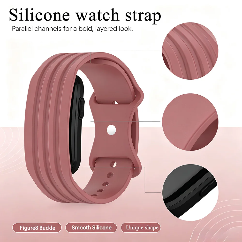 Sport Silicone Band - Unisex Waterproof Comfort Wrist Accessory Replacement Strap
