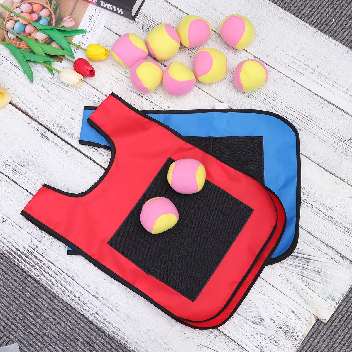 12 Pcs Outdoor for Children Balls Kids Catch Toss Sticky Vest Boys Set 4