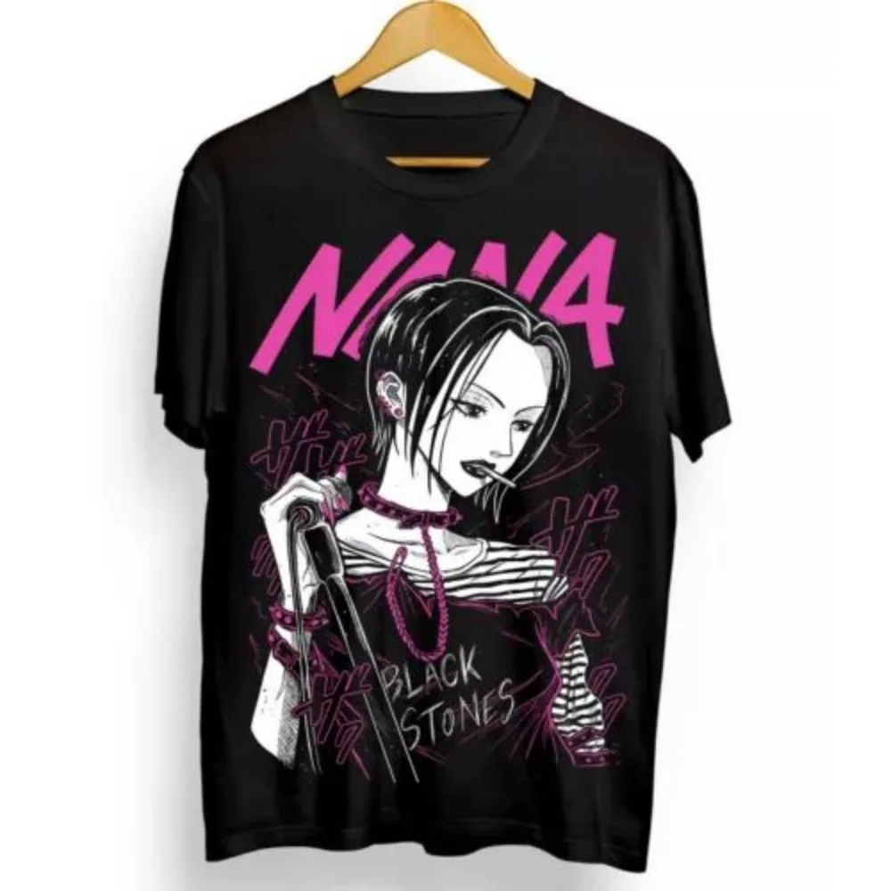 Japanese Anime T-shirts Nana Osaki Unisex T-Shirt Black Stones Manga Anime Graphic Tee Shirt All Size Clothes for Men 6