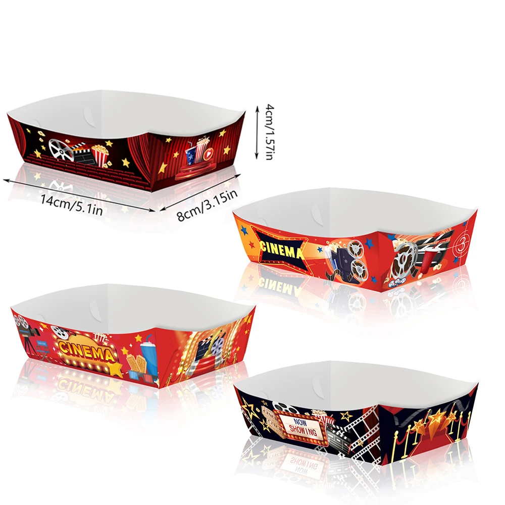 Vibrant Disposable Paper Food Trays